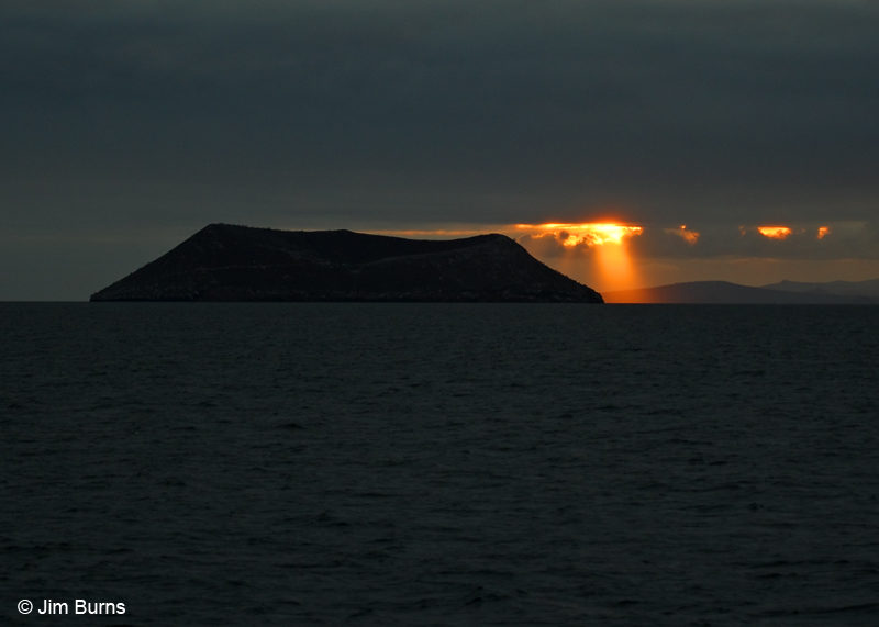 Sundown behind Daphne Major