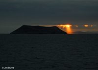 Sundown behind Daphne Major